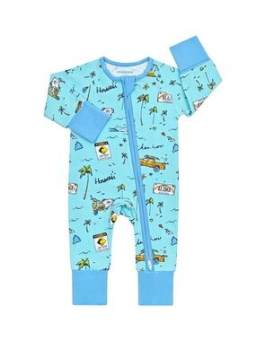 Coco Moon Hawaii We Go Holoholo Bamboo Coverall Size 12-18 months New NWT